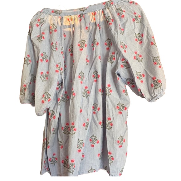 St. John's Bay Cream Puff Sleeve Blouse with Tie Front - Picture 2 of 3